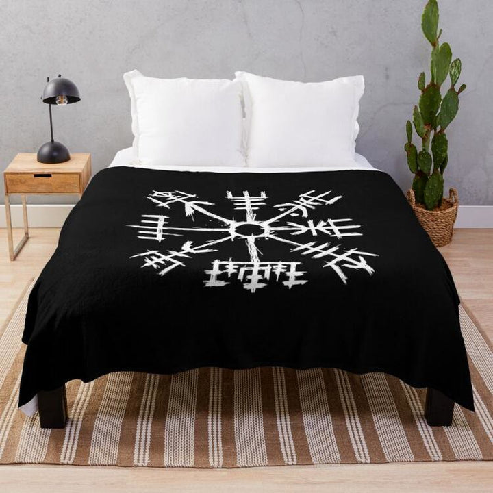 WorldNorse Wolves Vegvisir Decke