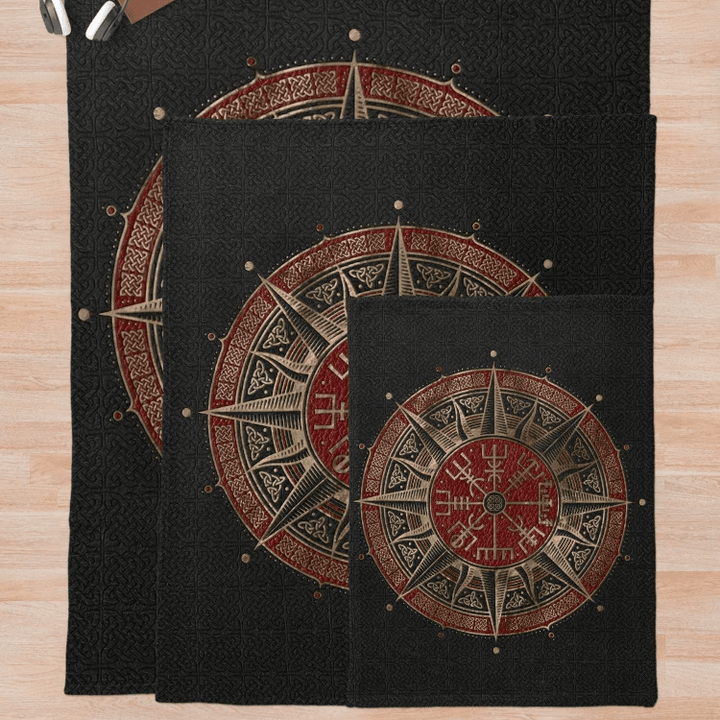 WorldNorse Wolves Vegvisir Decke