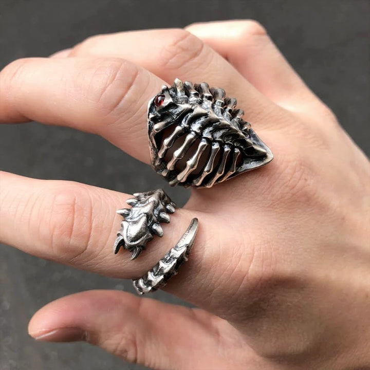 WorldNorse – Ring mit seltsamem Freak-Biest, Alien-Tausendfüßler