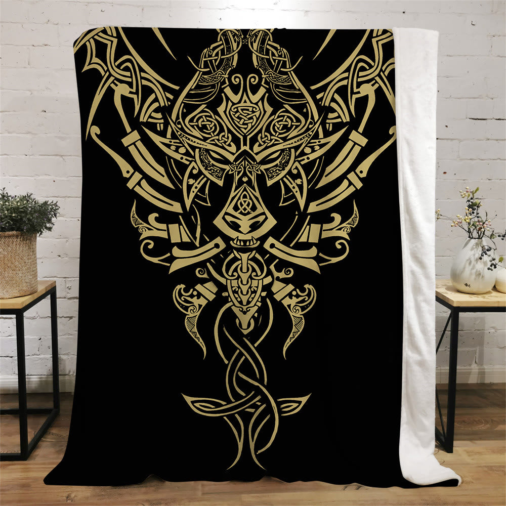 WorldNorse Keltischer Knoten Krieger Decke - Wolf - 264x228cm - image 4