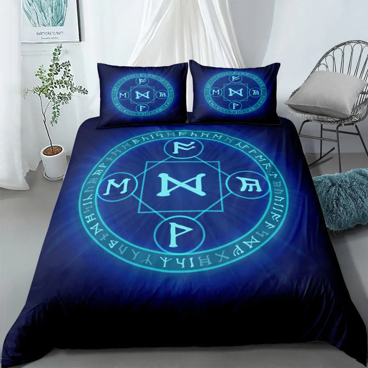 WorldNorse Vegvisir Rune Bettwäsche-Set