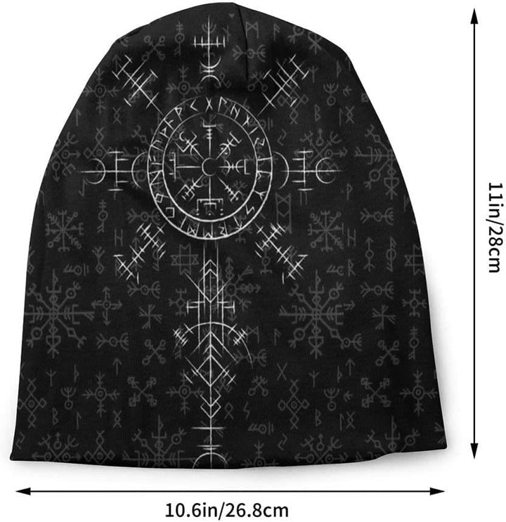 WorldNorse Vegvisir Wikinger-Runen Beanie