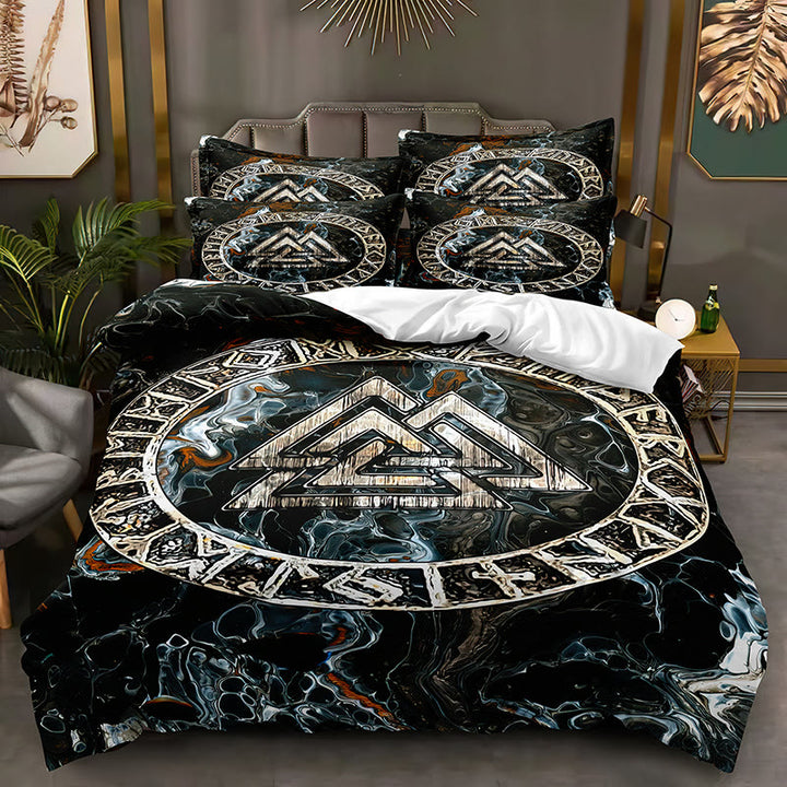 WorldNorse Wikinger- Rune Bettwäsche-Set