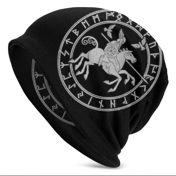 WorldNorse Thors Hammer Runen Runde Beanie