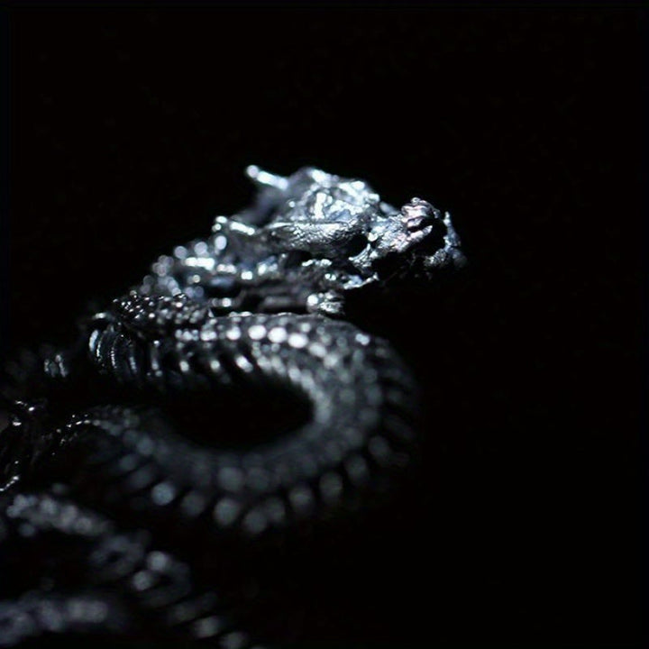 WorldNorse Cooler verstellbarer Ring mit Drachenskelett