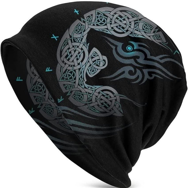 WorldNorse Wolves Keltischer Knoten Rune Beanie