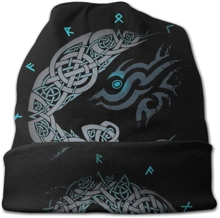 WorldNorse Wolves Keltischer Knoten Rune Beanie
