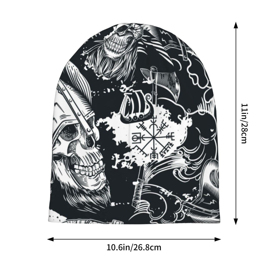 WorldNorse Vegvisir Totenkopf-Krieger-Mütze