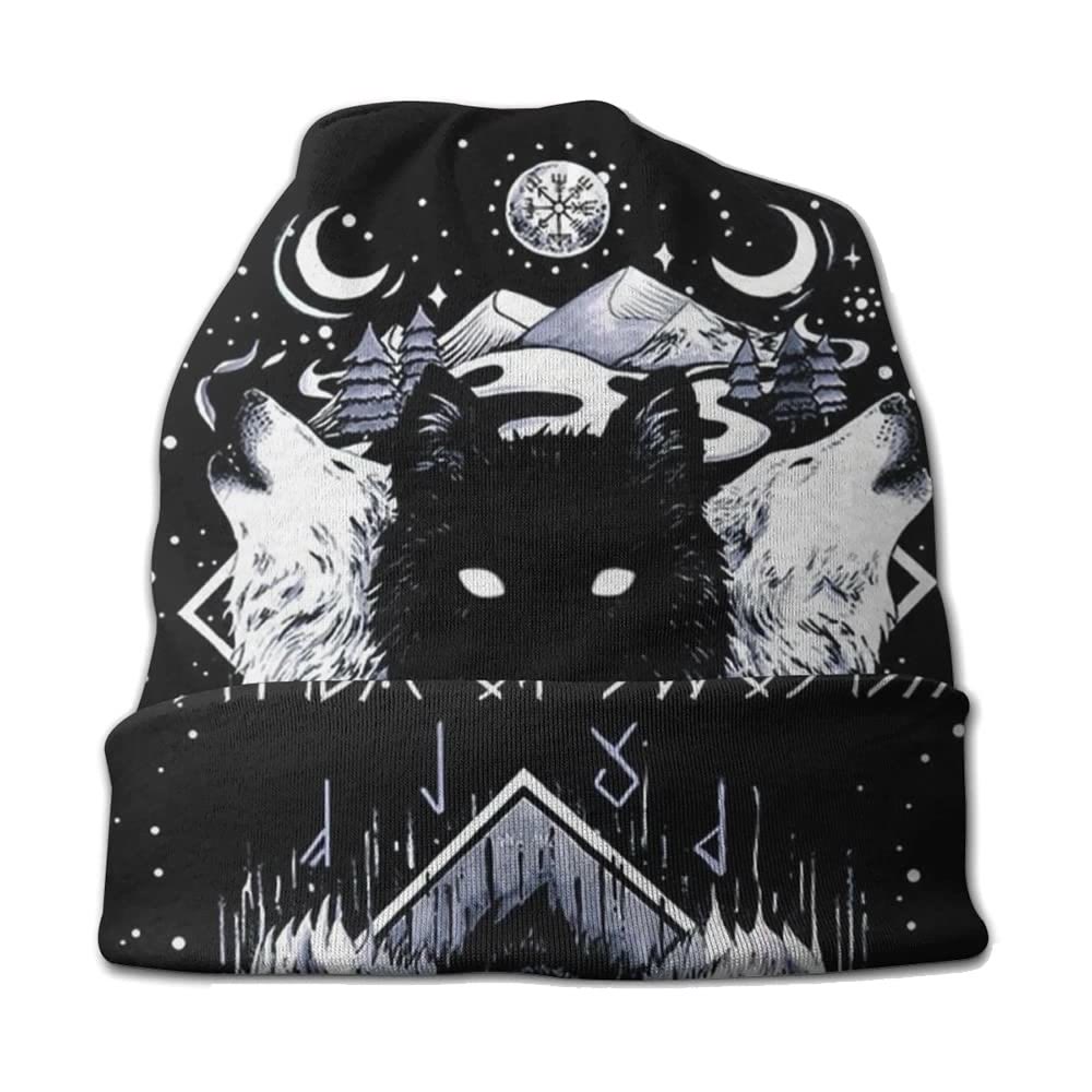 WorldNorse Vegvisir Runen mit Wolf Beanie