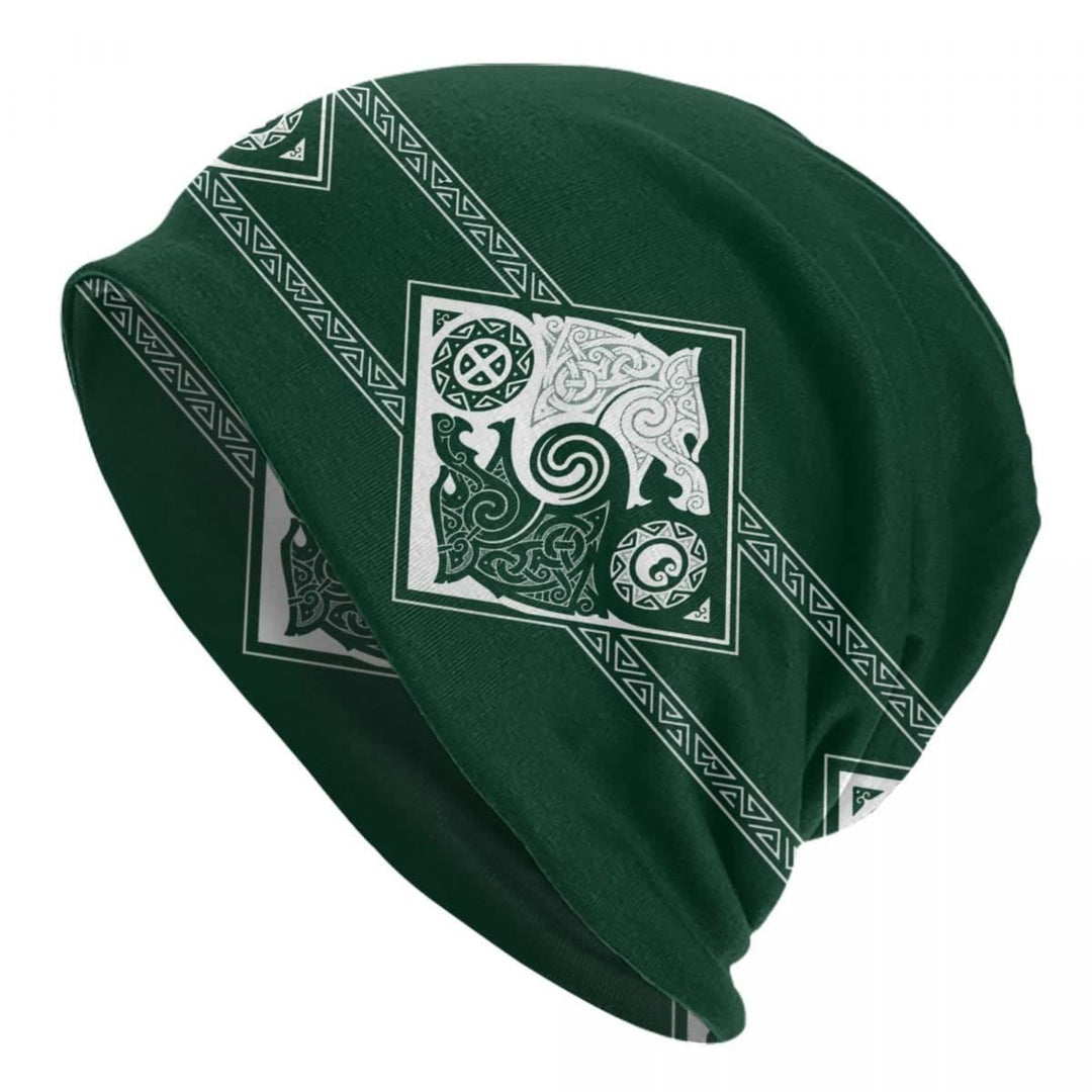WorldNorse Doppelwölfe Nordische Beanie
