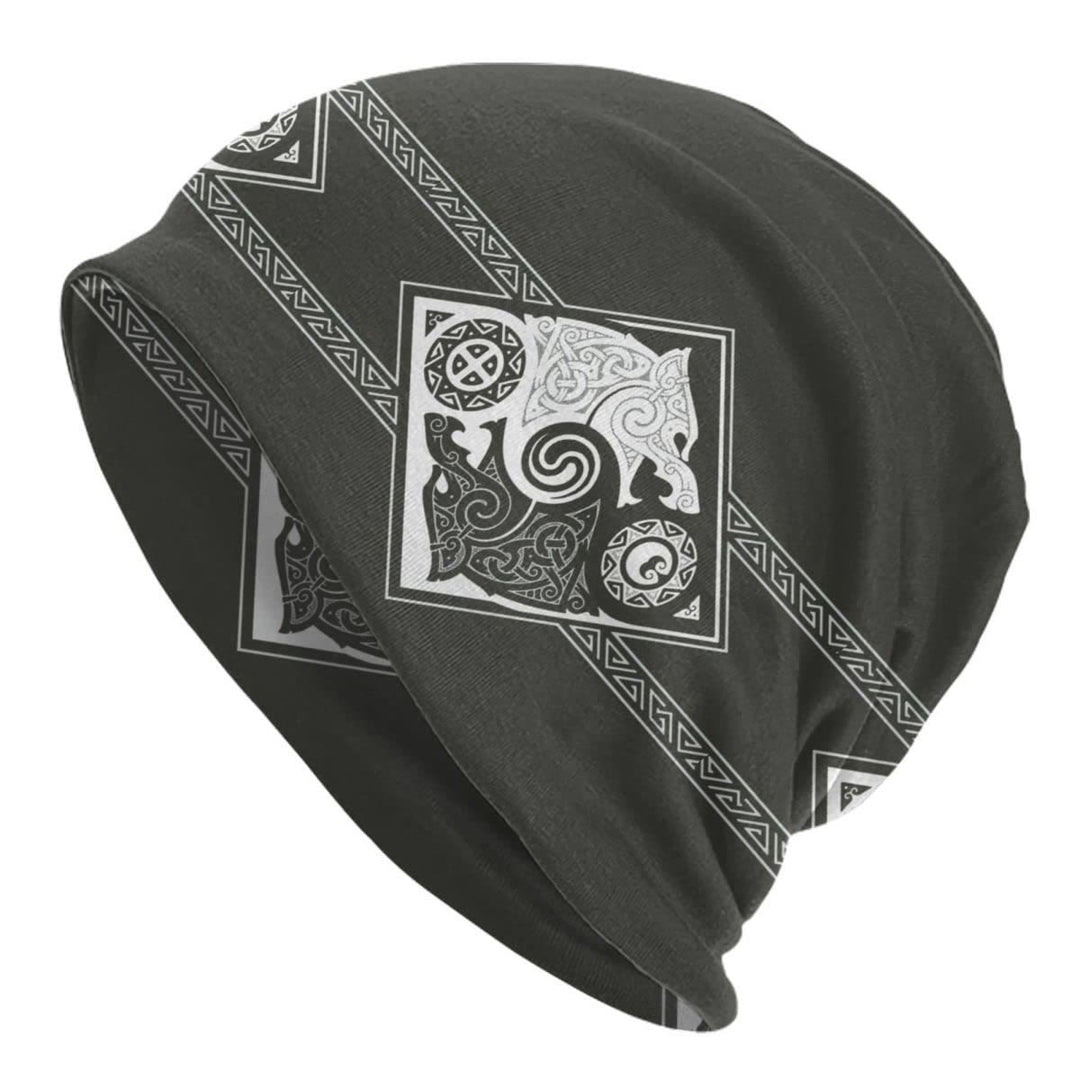 WorldNorse Doppelwölfe Nordische Beanie