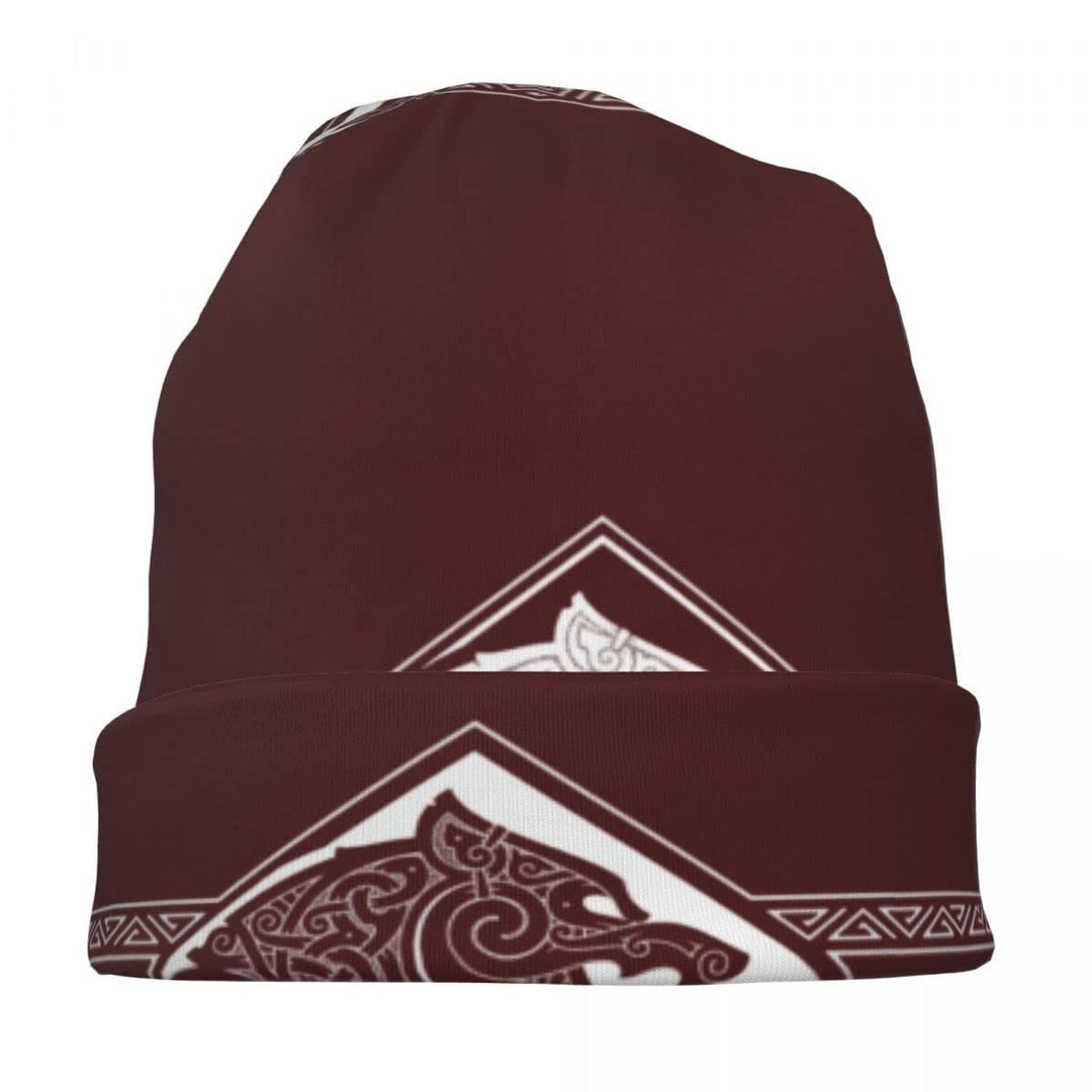 WorldNorse Doppelwölfe Nordische Beanie