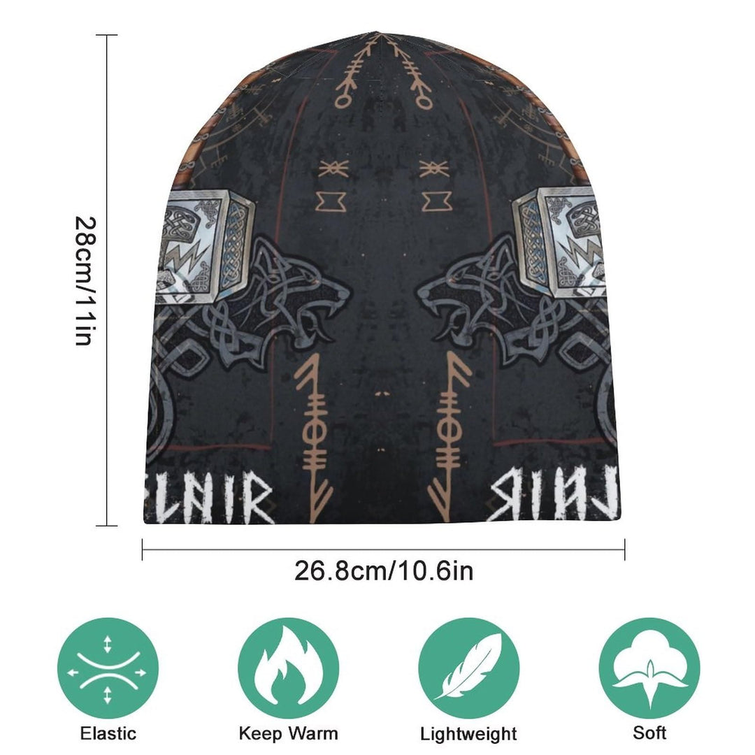 WorldNorse Mjölnir Runes Strickmütze