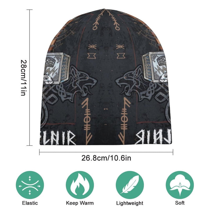 WorldNorse Mjölnir Runes Strickmütze