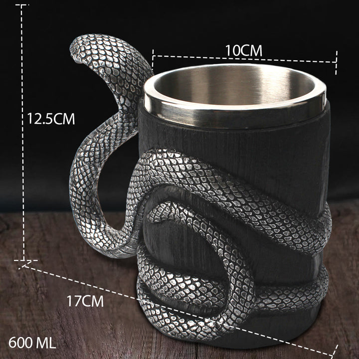 WorldNorse Tasse mit aufgerollter Schlange