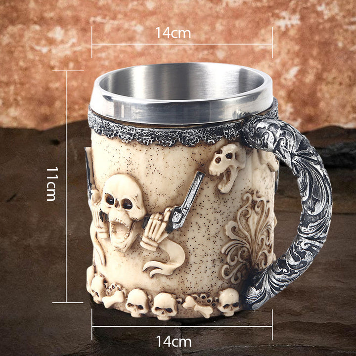 WorldNorse Revolverheld Totenkopf Tasse