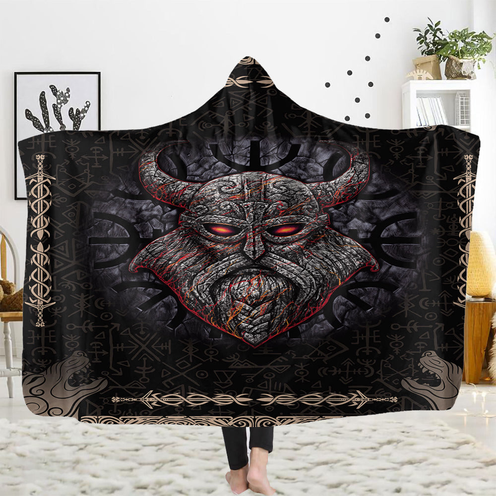 WorldNorse Wikinger Axt Kapuzendecke - Krieger - 150x200cm - image 1