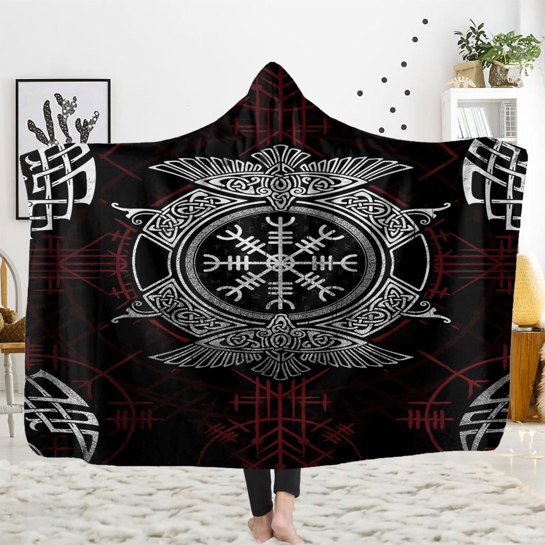 WorldNorse Wikinger Axt Kapuzendecke - Helm der Ehrfurcht - 150x200cm - image 6