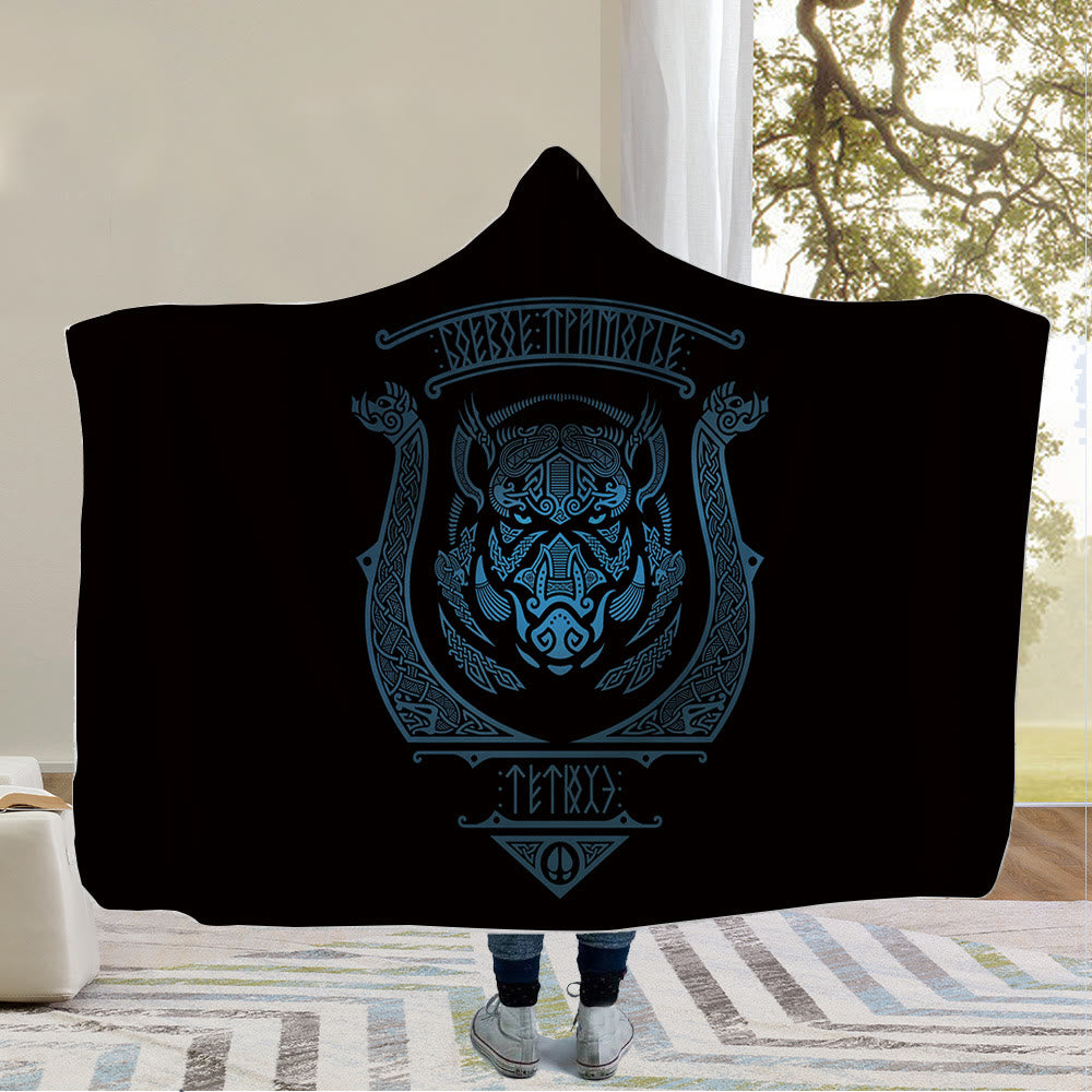WorldNorse Wolves Rune Kapuzendecke - Rune & Bestie - 150x200cm - image 6