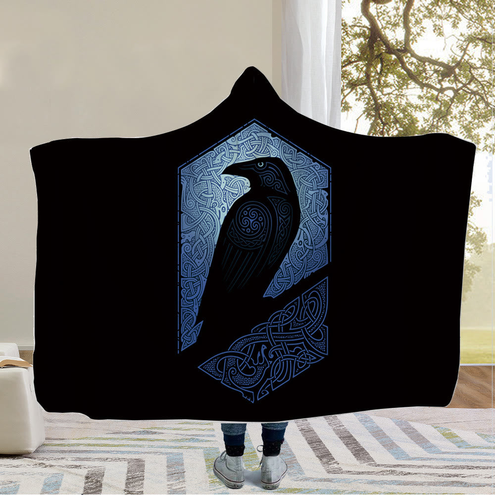 WorldNorse Wolves Rune Kapuzendecke - Raven - 150x200cm - image 2