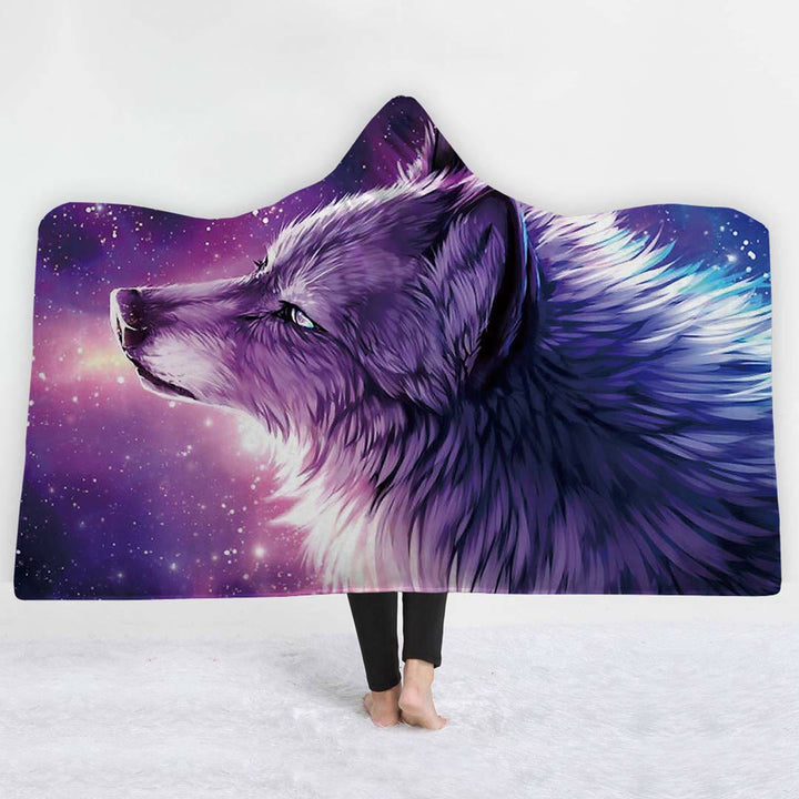 WorldNorse Aurora Wolves Kapuzendecke - Aurora Wolf - 150x200cm - image 4