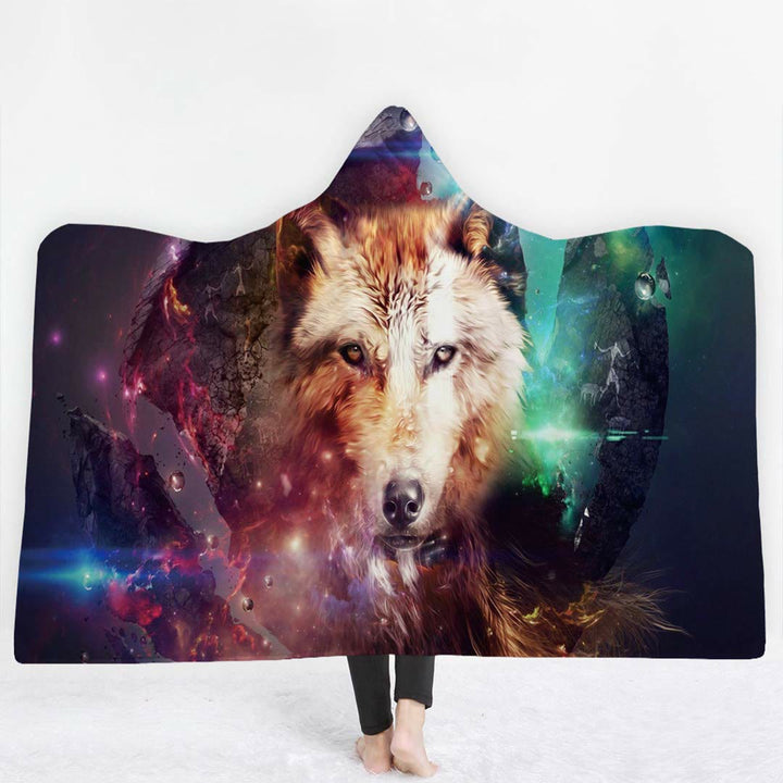 WorldNorse Galaxy Wolves Kapuzendecke - Galaxy Wolf - 150x200cm - image 5