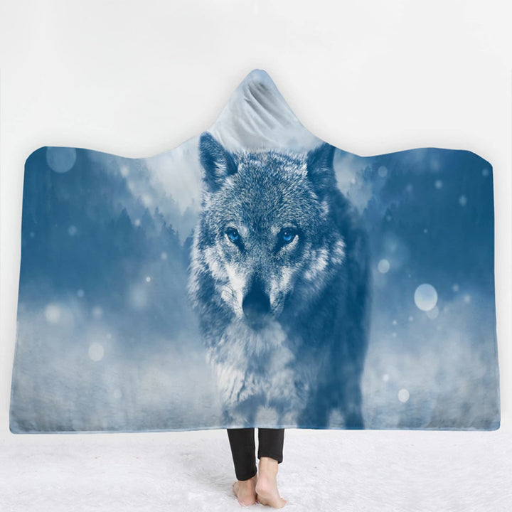 WorldNorse Mystic Wolves Kapuzendecke - Winter Wolf - 150x200cm - image 6