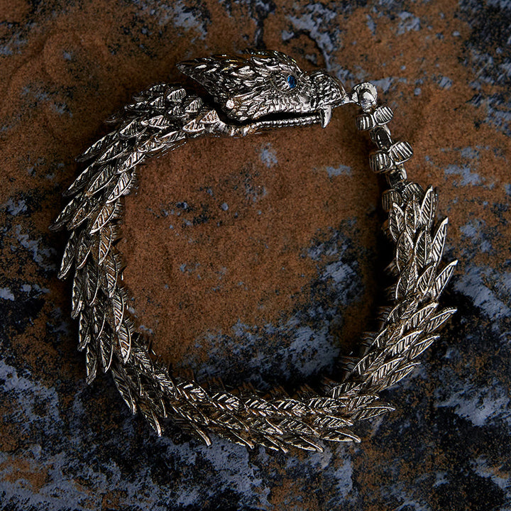WorldNorse JÖRMUNGANDR – Das Weltenschlangen-Armband | Handgefertigter Wikingerschmuck - Jormungandr - 22 cm - image 0