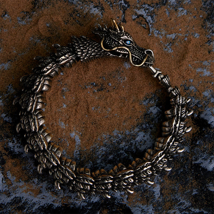WorldNorse JÖRMUNGANDR – Das Weltenschlangen-Armband | Handgefertigter Wikingerschmuck - Drachen - 22 cm - image 2