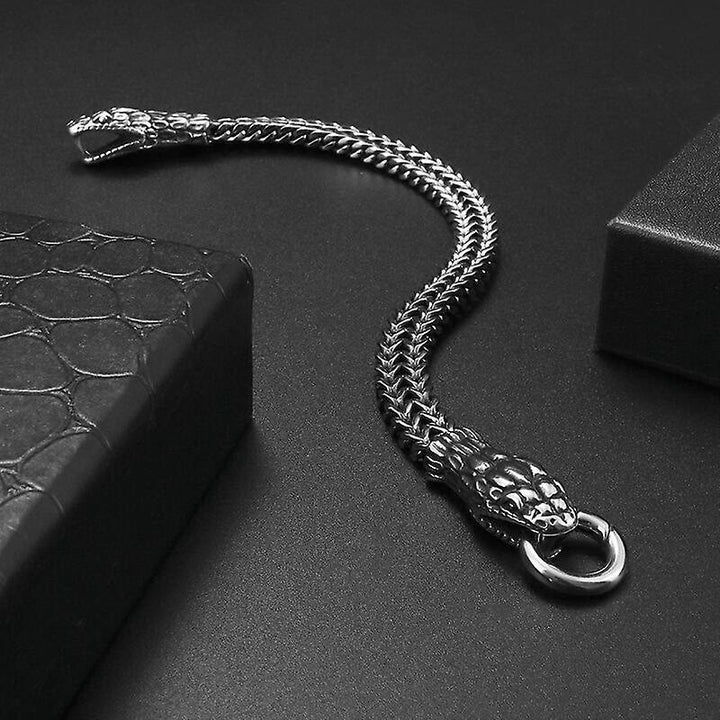WorldNorse Doppel-Schlangenkopf-Armband für Herren