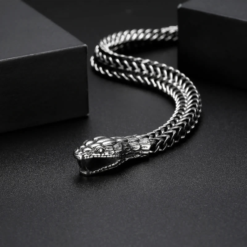 WorldNorse Doppel-Schlangenkopf-Armband für Herren