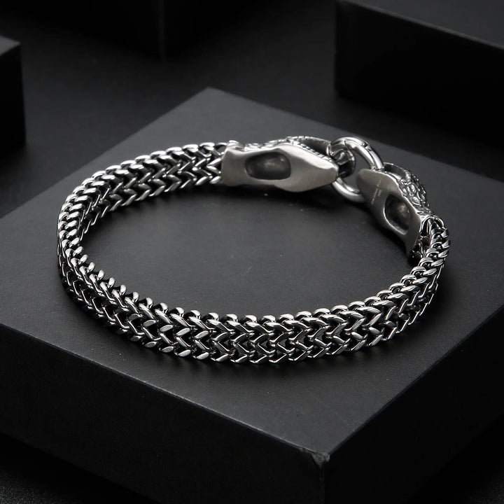 WorldNorse Doppel-Schlangenkopf-Armband für Herren