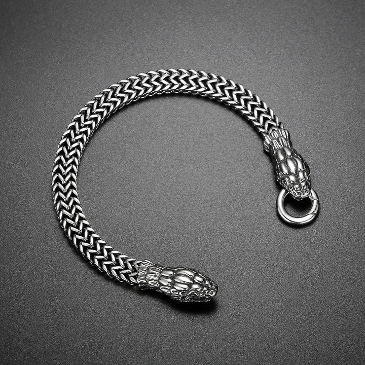 WorldNorse Doppel-Schlangenkopf-Armband für Herren