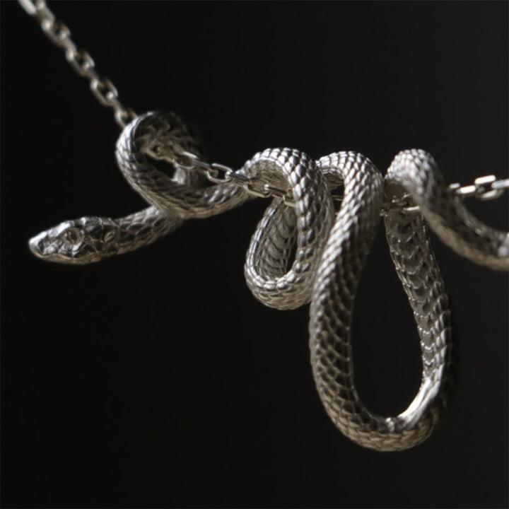 WorldNorse Glitzernde Schlangenkette aus goldenem Silber - Silber - image 4