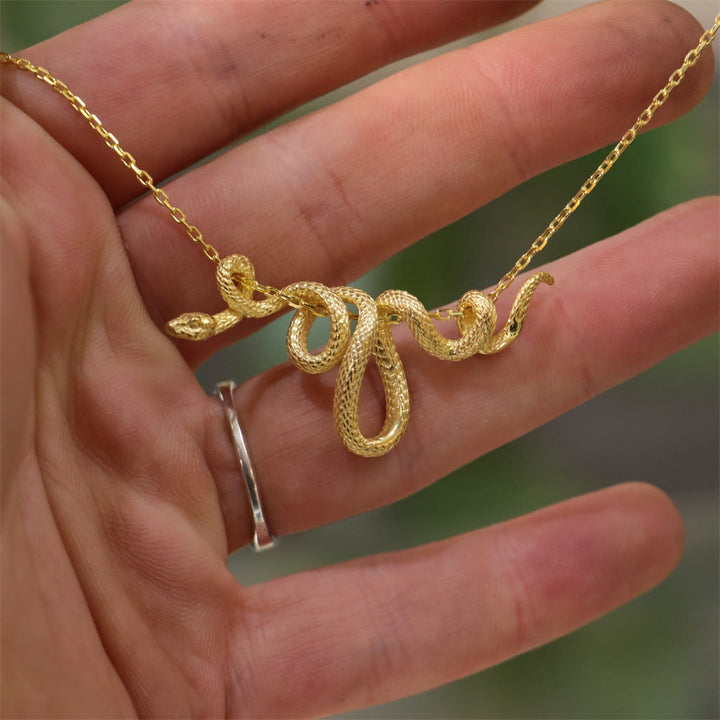 WorldNorse Glitzernde Schlangenkette aus goldenem Silber - image 2