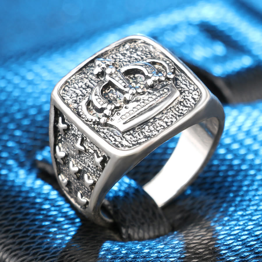 WorldNorse Dirty Biker Vintage Kronenring