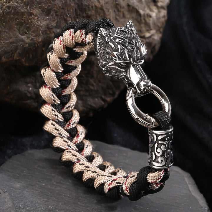 WorldNorse Wikinger-Armband mit Wolf und Bärenmotiv