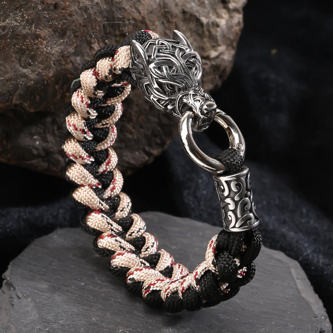 WorldNorse Wikinger-Armband mit Wolf und Bärenmotiv