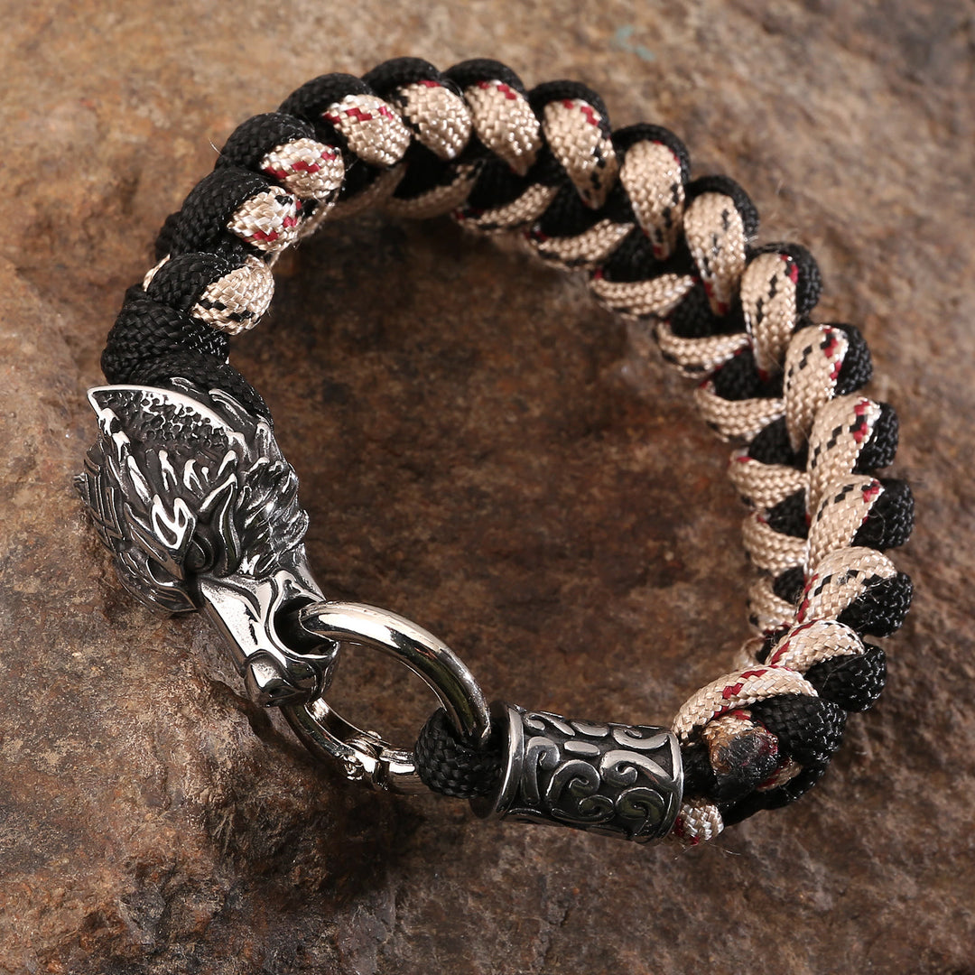 WorldNorse Wikinger-Armband mit Wolf und Bärenmotiv
