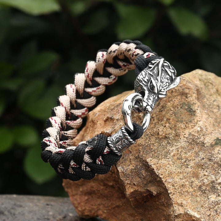 WorldNorse Wikinger-Armband mit Wolf und Bärenmotiv