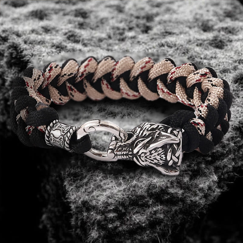 WorldNorse Wikinger-Armband mit Wolf und Bärenmotiv