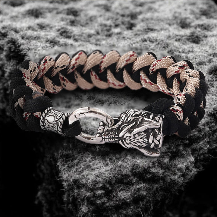 WorldNorse Wikinger-Armband mit Wolf und Bärenmotiv