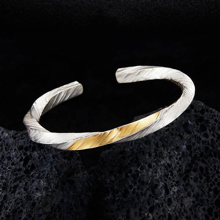 WorldNorse Handgefertigtes Armband aus 999er Silber mit fließender Feuereinlage - image 7