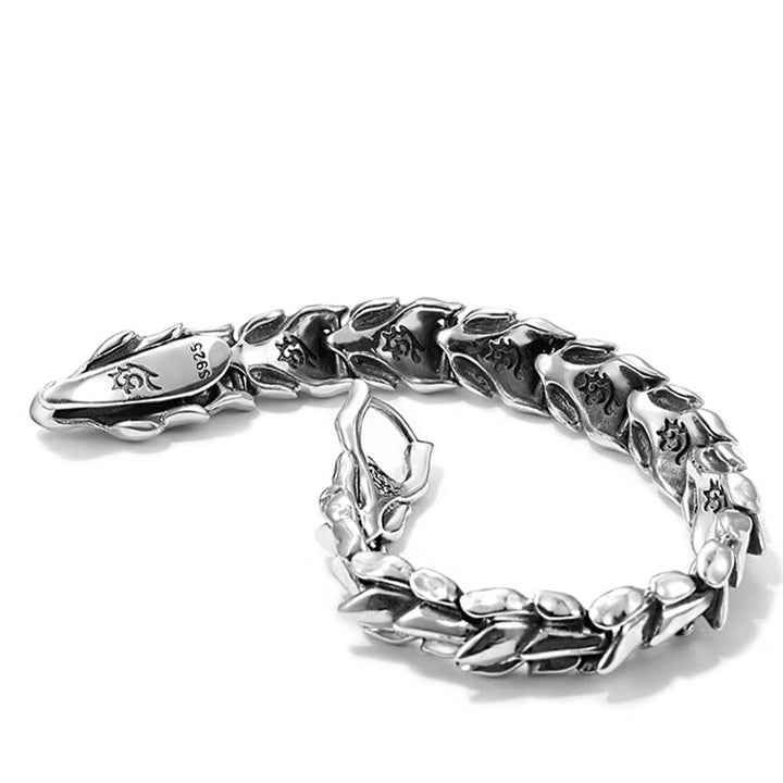 WorldNorse 925 Sterling Silber Schutzkraft Drachenarmband