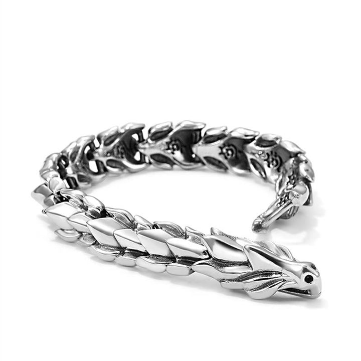 WorldNorse 925 Sterling Silber Schutzkraft Drachenarmband