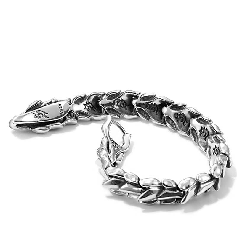 WorldNorse handgefertigtes 925er Silber Schutzkraft Drachenarmband - image 15