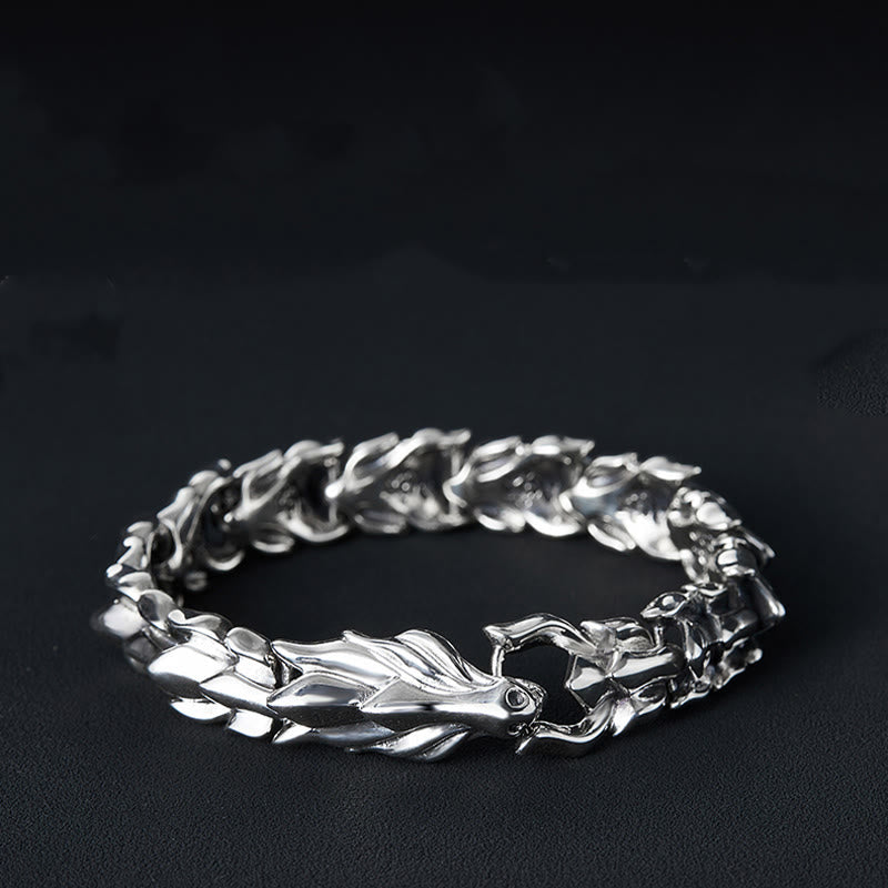 WorldNorse handgefertigtes 925er Silber Schutzkraft Drachenarmband - image 1