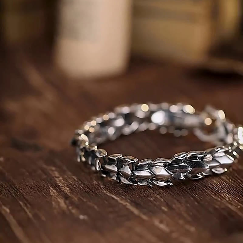 WorldNorse 925 Sterling Silber Schutzkraft Drachenarmband