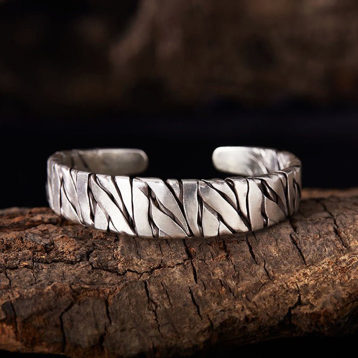 WorldNorse 925 Sterling Silber Kunstgeflochtenes Armband