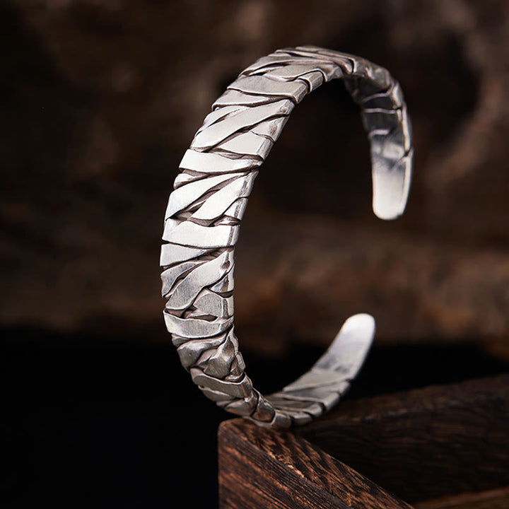 WorldNorse 925 Sterling Silber Kunstgeflochtenes Armband